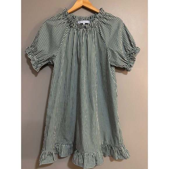 Hill House Green Gingham Mini Dress - Picture 9 of 10